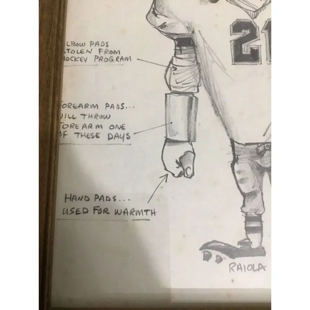 Vtg Art an Original Pencil Drawings Travesty Caricature Takeoff Baseball Raiyola